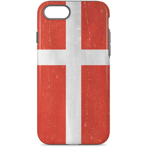 Denmark Flag Distressed iPhone 8 Pro Case